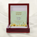 Extraordinary You double circle necklace premium led mahogany wood box
