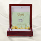 Extraordinary You double circle necklace premium led mahogany wood box