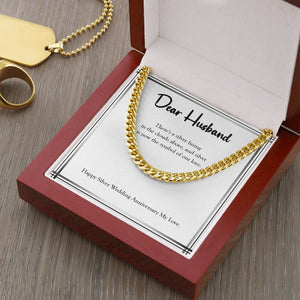 Silver Lining cuban link chain gold luxury led box