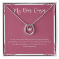 No Need To Worry horseshoe necklace front