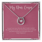No Need To Worry horseshoe necklace front