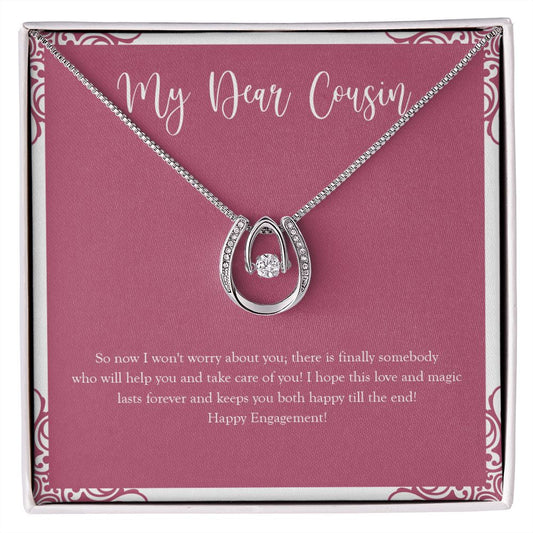 No Need To Worry horseshoe necklace front