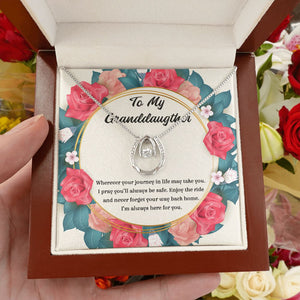 Gift Of Life horseshoe necklace luxury led box hand holding