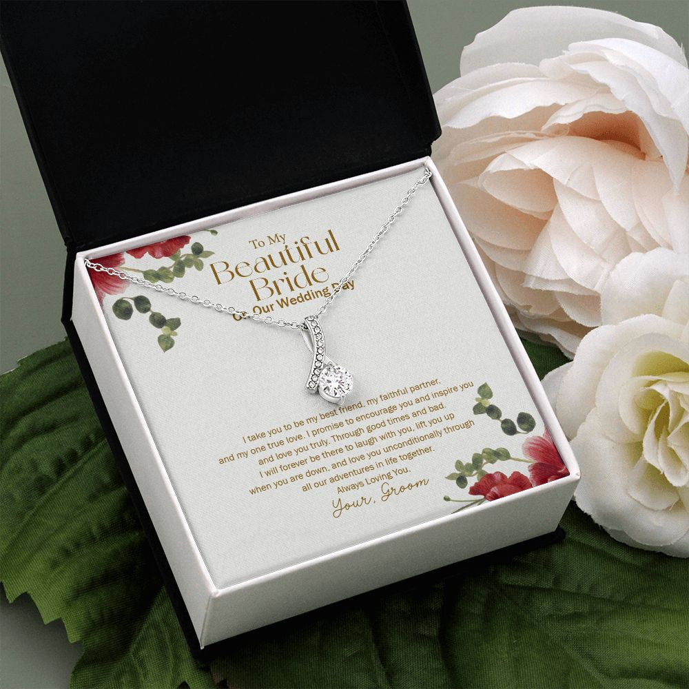 My Bestfriend, My Faithful Partner alluring beauty pendant white flower