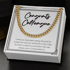 Worked For Like A Dog cuban link chain gold standard box