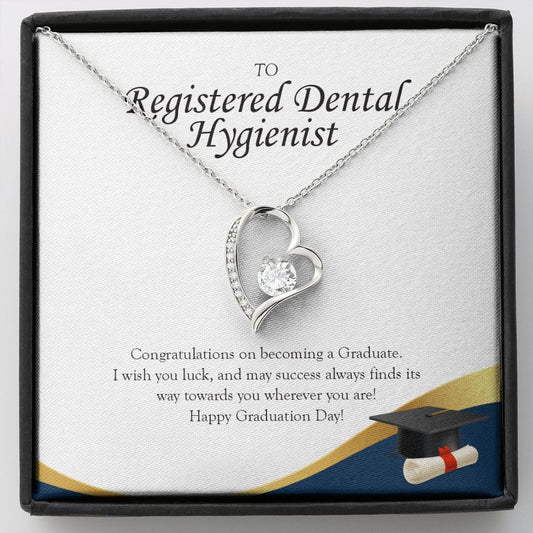 Luck and Success forever love silver necklace front