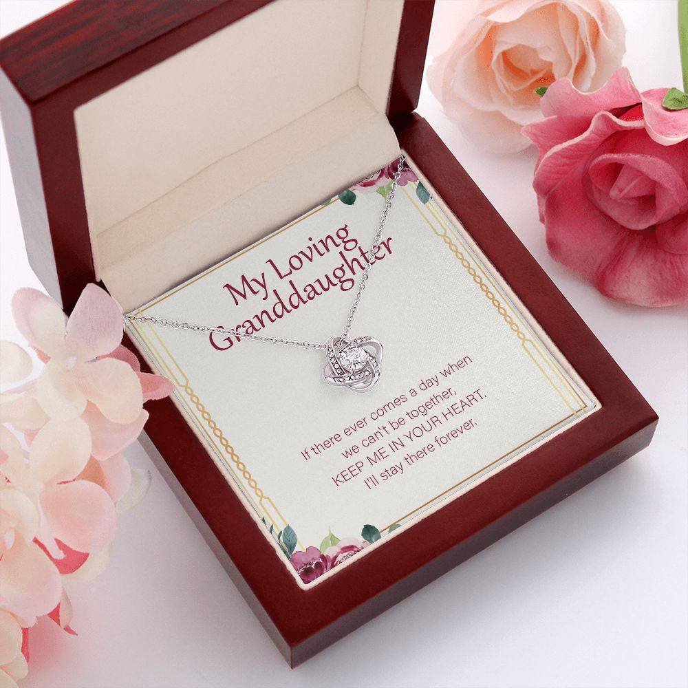 Keep Me In Your Heart love knot pendant luxury led box red flowers