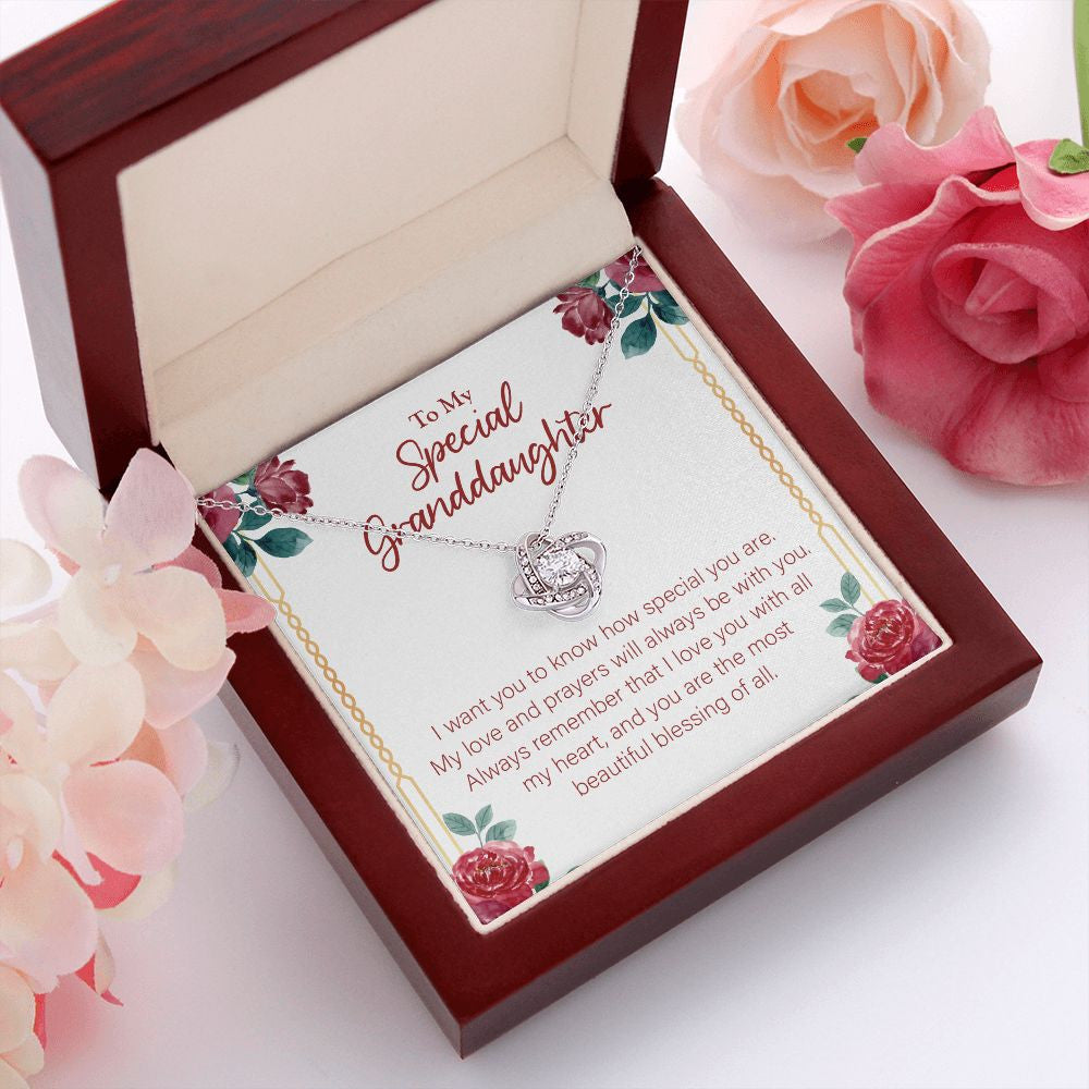 Love And Prayers With You love knot pendant luxury led box red flowers