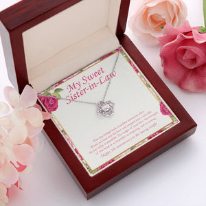 Stepped Into A New Life love knot pendant luxury led box red flowers