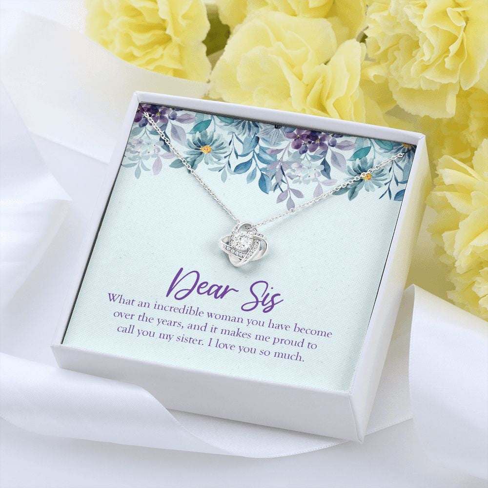What An Incredible Woman love knot pendant yellow flower