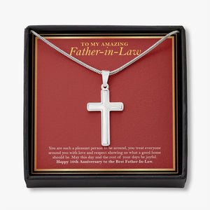 The Rest Of The Days stainless steel cross necklace front