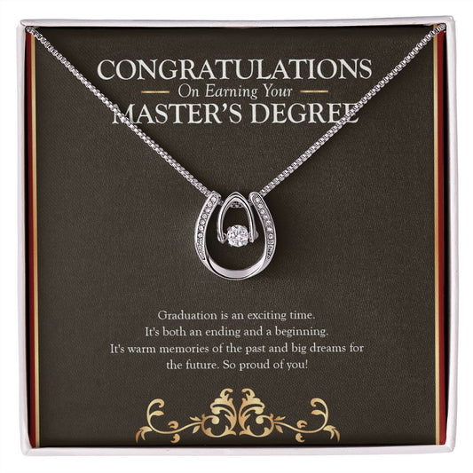 Big Dreams For The Future horseshoe necklace front