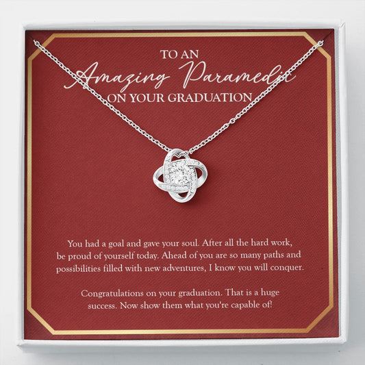 Gave your Soul love knot necklace front