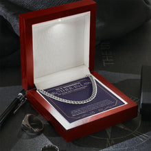 Load image into Gallery viewer, How Lucky You Are cuban link chain silver premium led mahogany wood box
