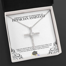 Load image into Gallery viewer, To The Most Special Place cz cross necklace close up
