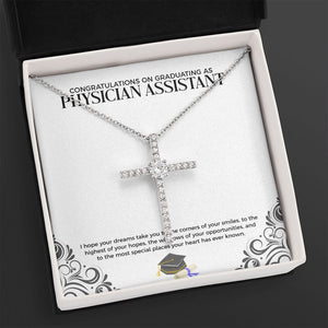 To The Most Special Place cz cross necklace close up