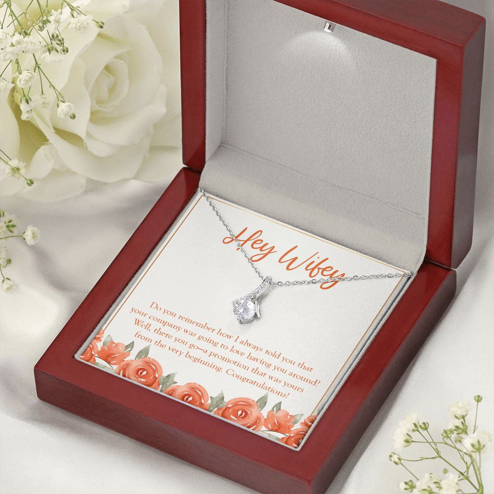 Love Having You Around alluring beauty necklace premium led mahogany wood box
