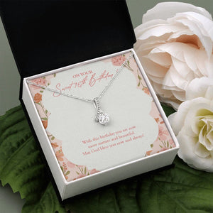 Mature And Beautiful alluring beauty pendant white flower