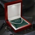 Filled With Pride cuban link chain silver premium led mahogany wood box