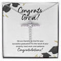 Thankful For God cz cross necklace front