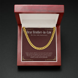 Made To Be Together cuban link chain gold mahogany box led