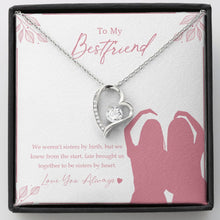 Load image into Gallery viewer, Fate brought together forever love silver necklace front
