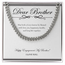 Load image into Gallery viewer, Forever Be Blessed cuban link chain silver front
