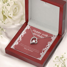 Load image into Gallery viewer, Counting The Years forever love silver necklace premium led mahogany wood box
