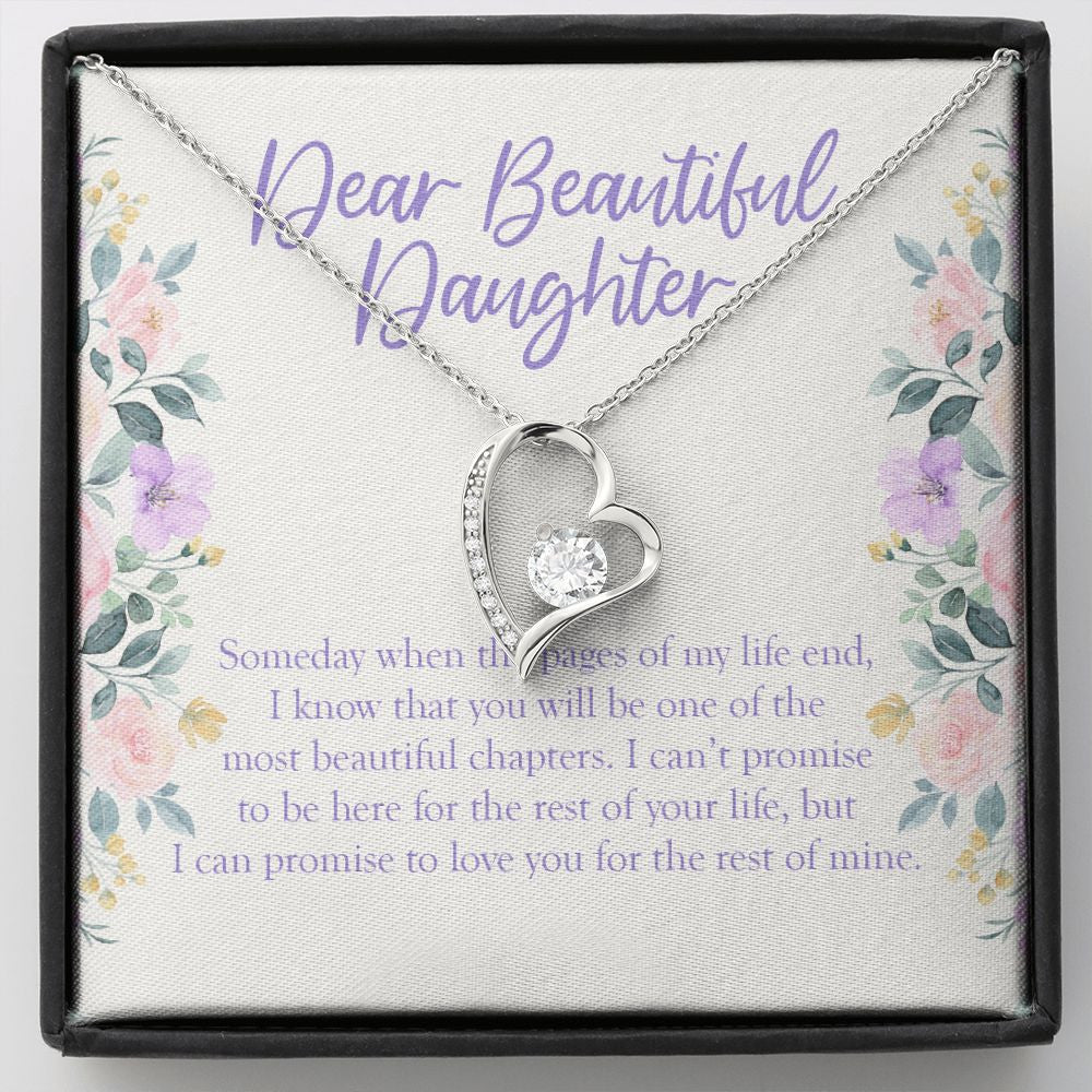 For The Rest Of Mine forever love silver necklace front