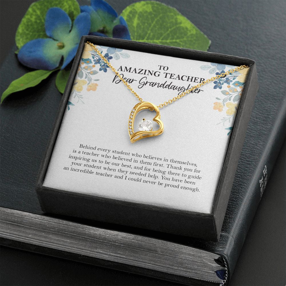 You Believed In Them First forever love gold necklace front