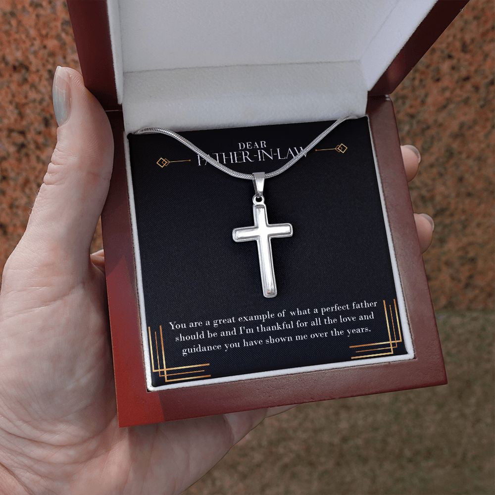 The Love And Guidance stainless steel cross luxury led box hand holding