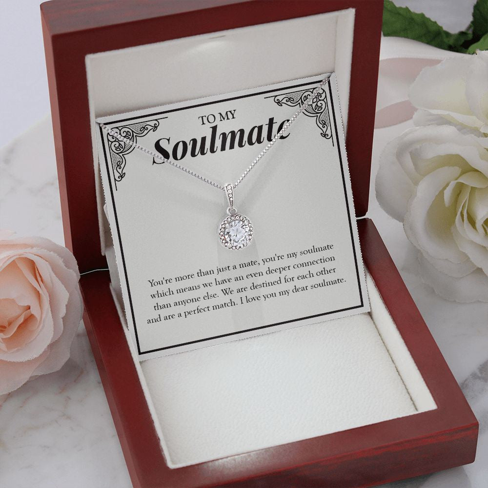 More Than Just A Mate eternal hope necklace premium led mahogany wood box