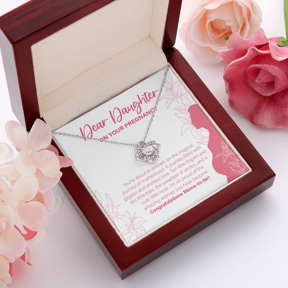 Magical Journey Of Motherhood love knot pendant luxury led box red flowers