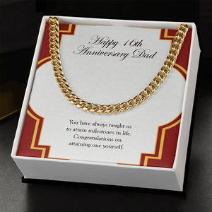 Attaining One Yourself cuban link chain gold standard box
