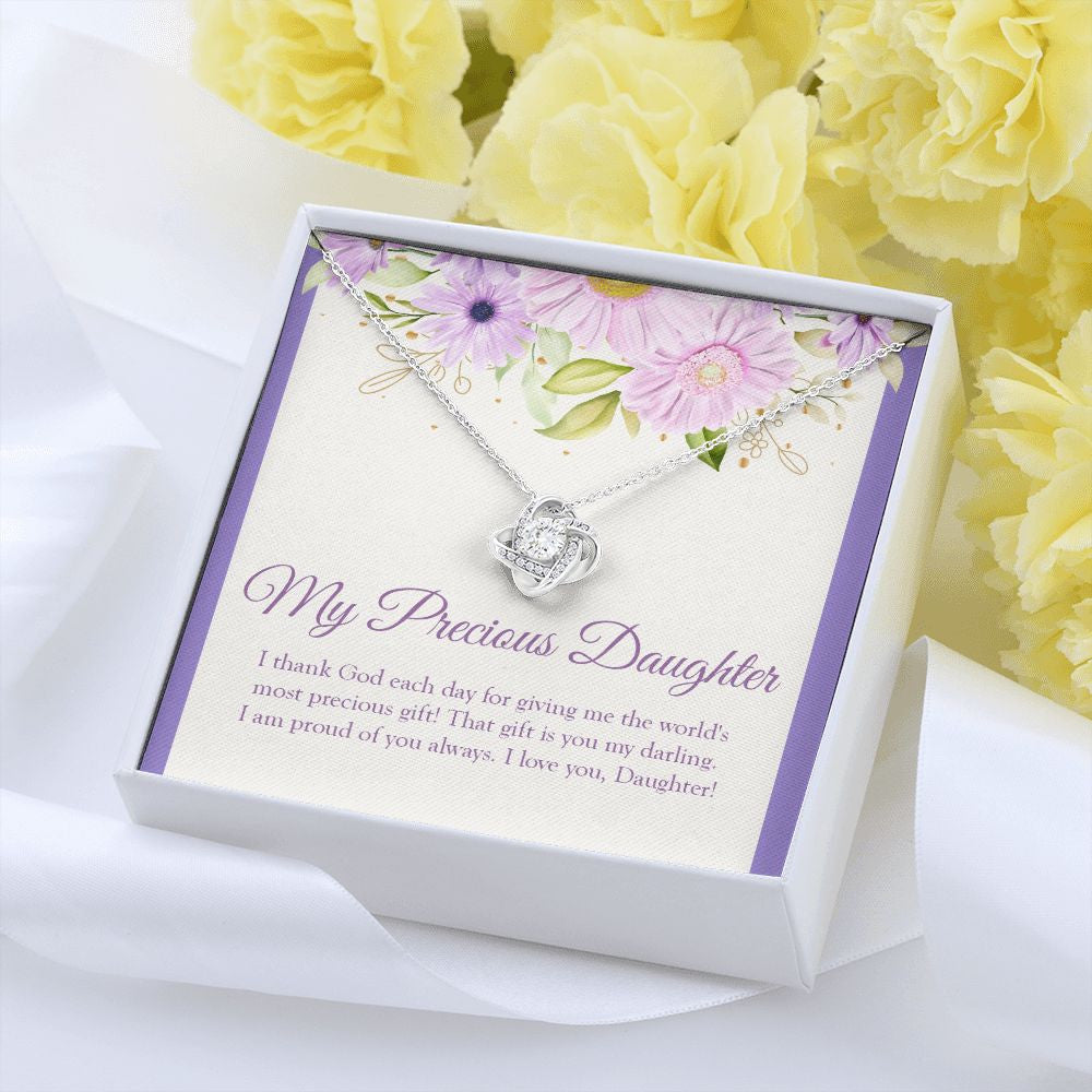 World's Most Precious Present love knot pendant yellow flower