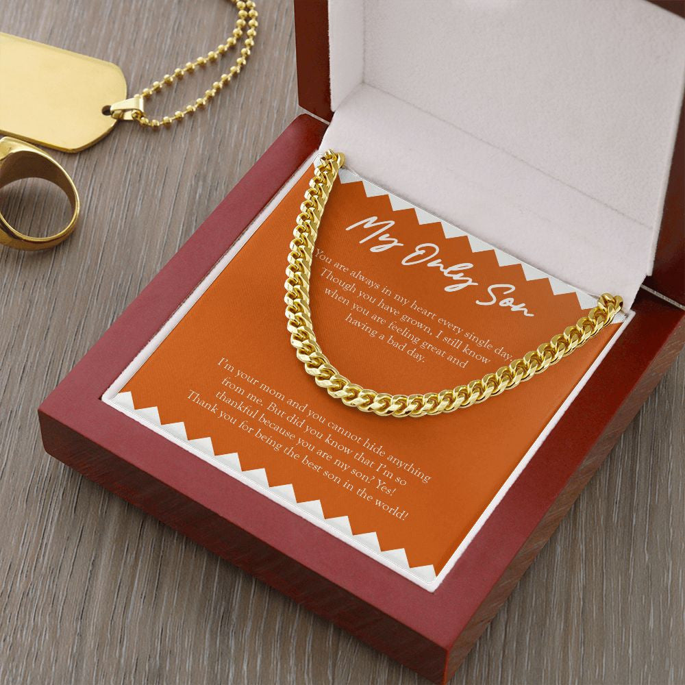 Every Single Day cuban link chain gold luxury led box