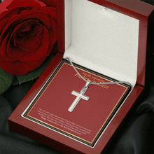 Load image into Gallery viewer, A Pleasant Person stainless steel cross luxury led box rose
