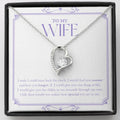 Turn Back the Clock forever love silver necklace front