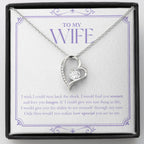 Turn Back the Clock forever love silver necklace front