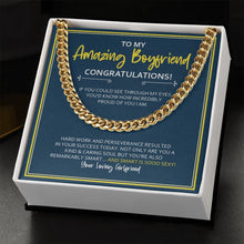 Load image into Gallery viewer, See Through My Eyes cuban link chain gold standard box

