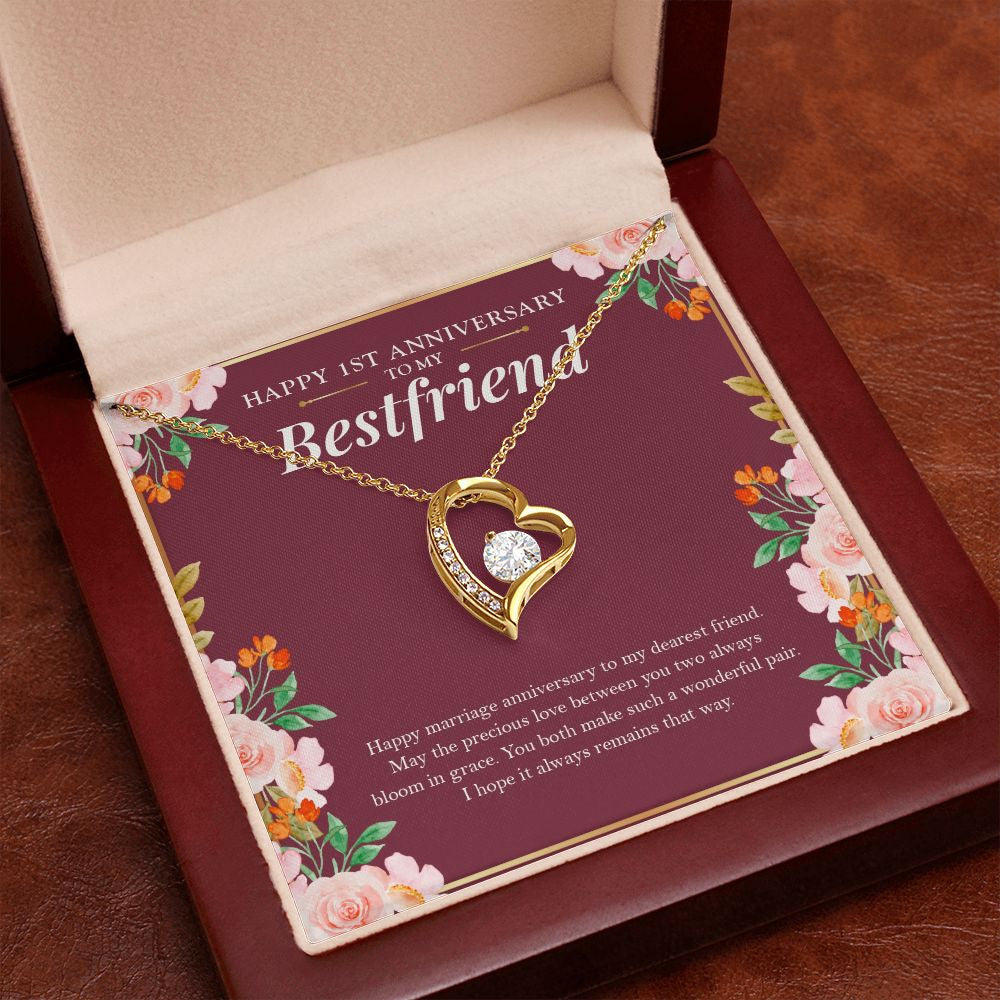 Love Bloom In Grace forever love gold pendant premium led mahogany wood box