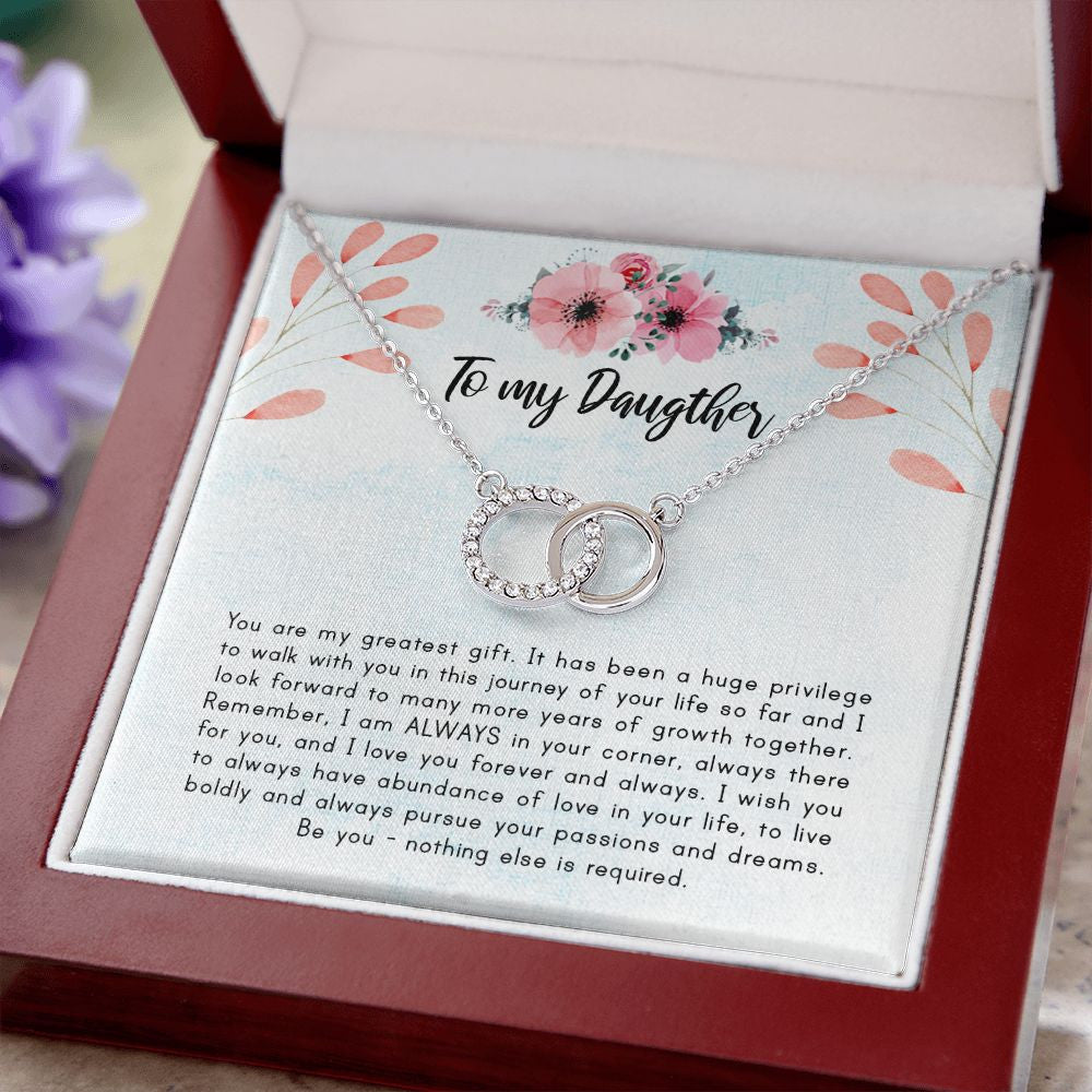 Abundance Of Love In Your Life double circle necklace luxury led box close up