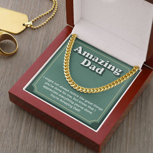 I Appreciate Everything cuban link chain gold luxury led box