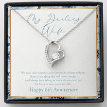 Load image into Gallery viewer, I Will Always forever love silver necklace front
