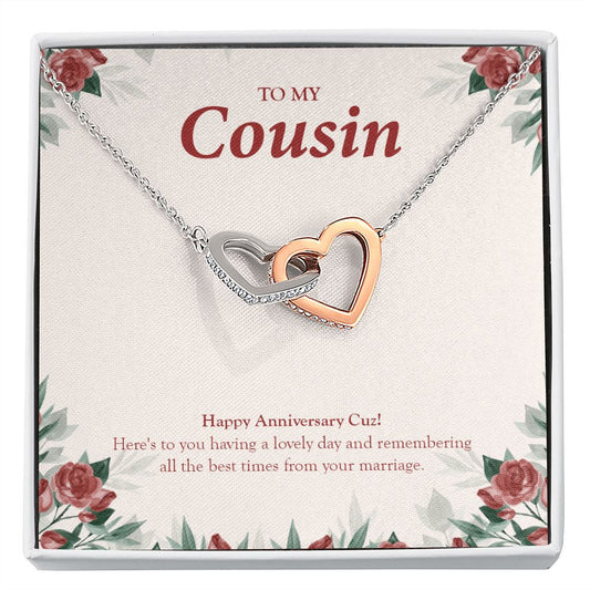 A Lovely Day interlocking heart necklace front