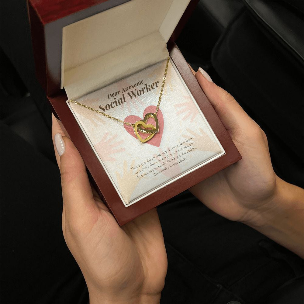 All You Do In A Daily Basis interlocking heart pendant luxury hold hand