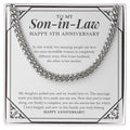 My Daughter Pick You cuban link chain silver front