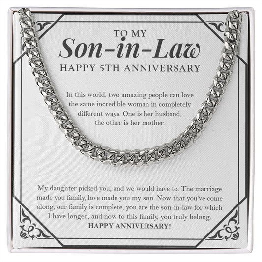 My Daughter Pick You cuban link chain silver front