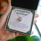 You Changed The Community love knot necklace in hand