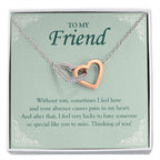 Someone Special Like You interlocking heart necklace front